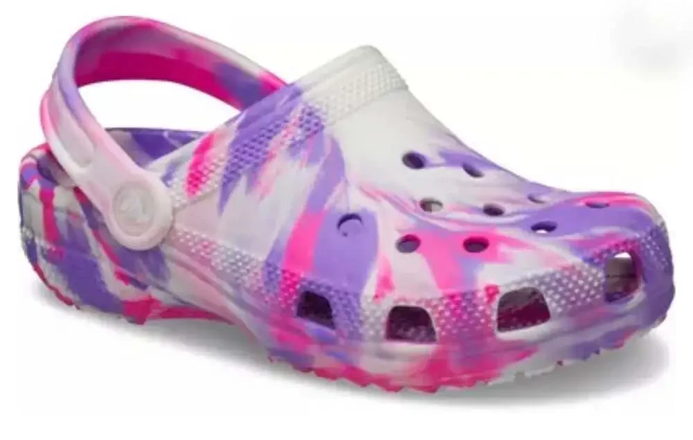 Crocs Classic Marbled Glow-in-the-Dark Clogs Size c5 *NEW*